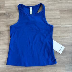 NWT Lululemon Align Waist-Length Racerback Tank Top Women 6 Galactic Cobalt Blue